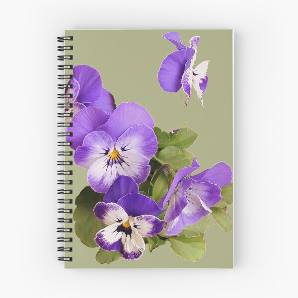 Item preview, Purple pansies on green - just for fun designed and sold by FionasFavourite.