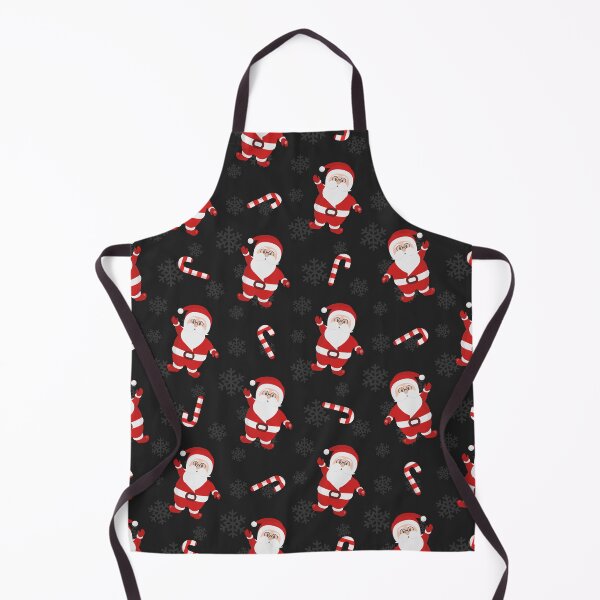 Item preview, Christmas print with Santa Claus figurines, christmas candies and snowflakes. designed and sold by Xaphana.
