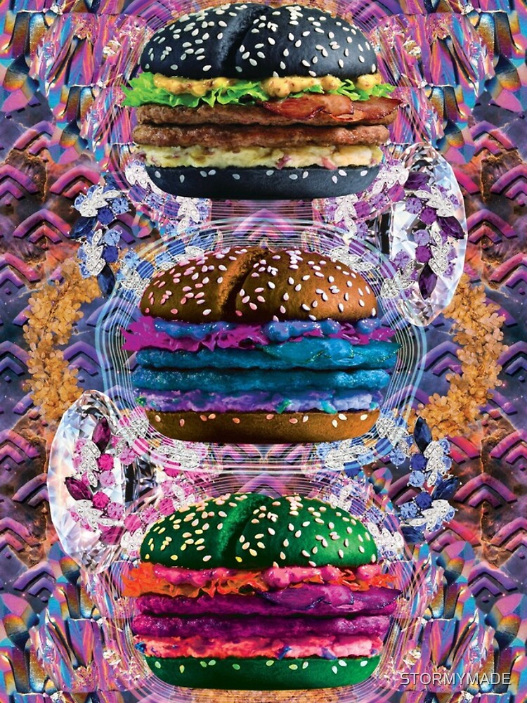 Thumbnail 4 of 4, iPhone Case, black burger doom zone designed and sold by STORMYMADE.