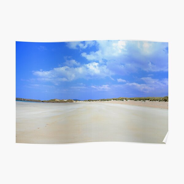 Low Tide at Carrickfinn Beach in Donegal Ireland Poster