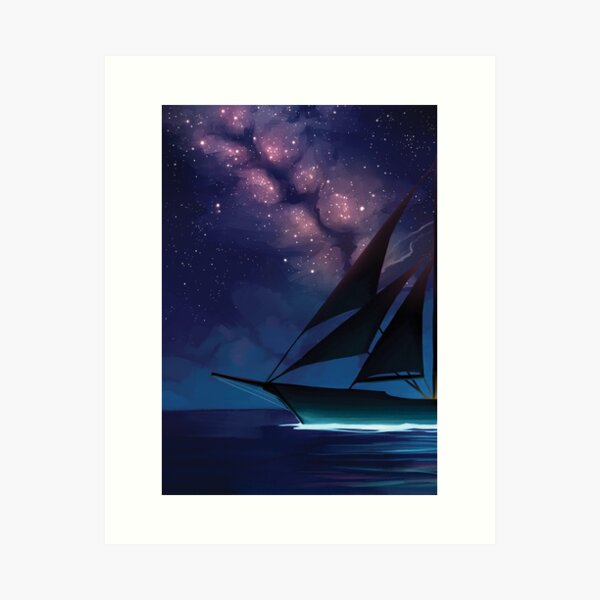 Compass - Moonlight Bay Art Print