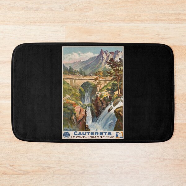 Item preview, Cauterets retro poster designed and sold by CorasPosters.