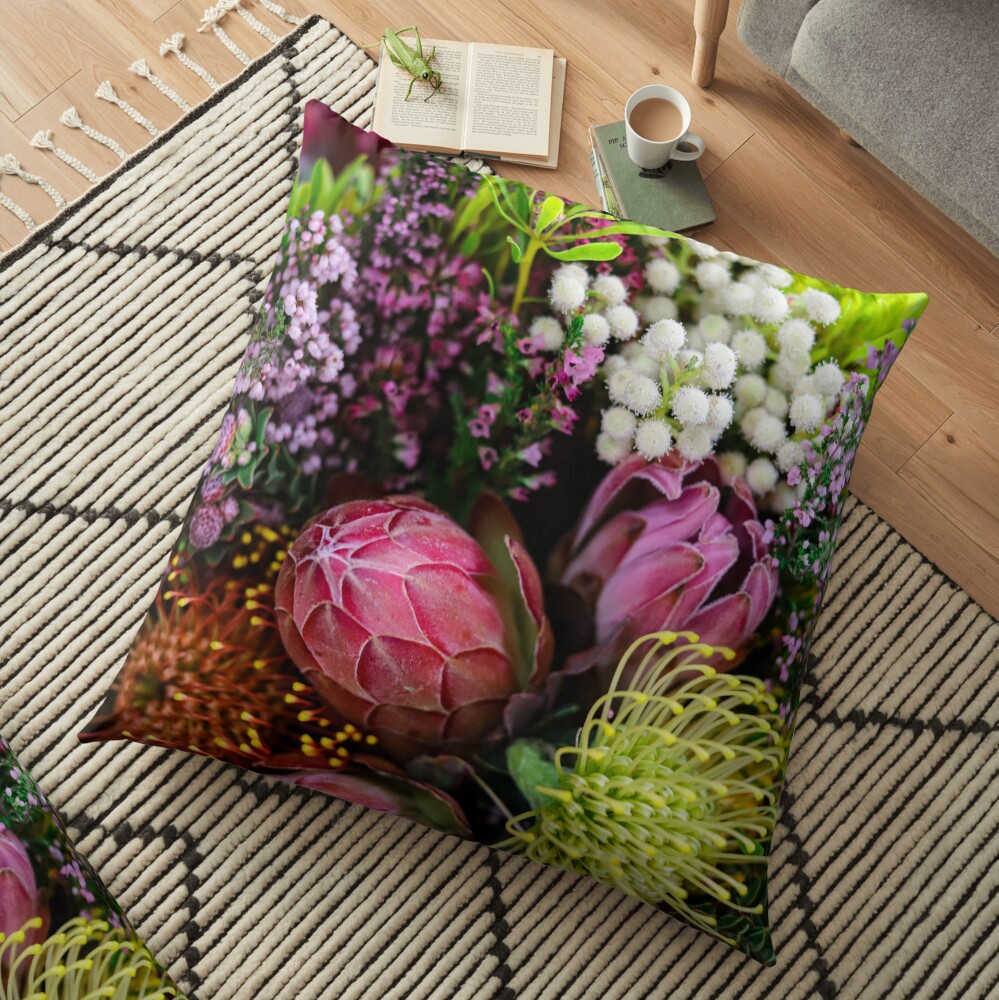 Closed Protea in a bouquet from South Africa (Southern Africa) Floor Pillow