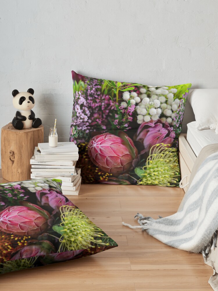 Alternate view of Closed Protea in a bouquet from South Africa (Southern Africa) Floor Pillow