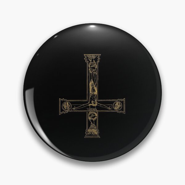 Item preview, Inverted Crucified Jesus Christ INRI Cross Satanism Antichristian designed and sold by h44k0n.