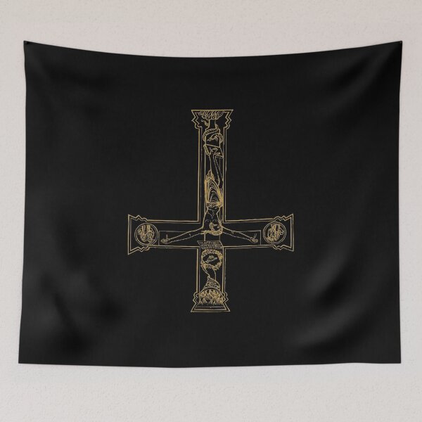 Item preview, Inverted Crucified Jesus Christ INRI Cross Satanism Antichristian designed and sold by h44k0n.