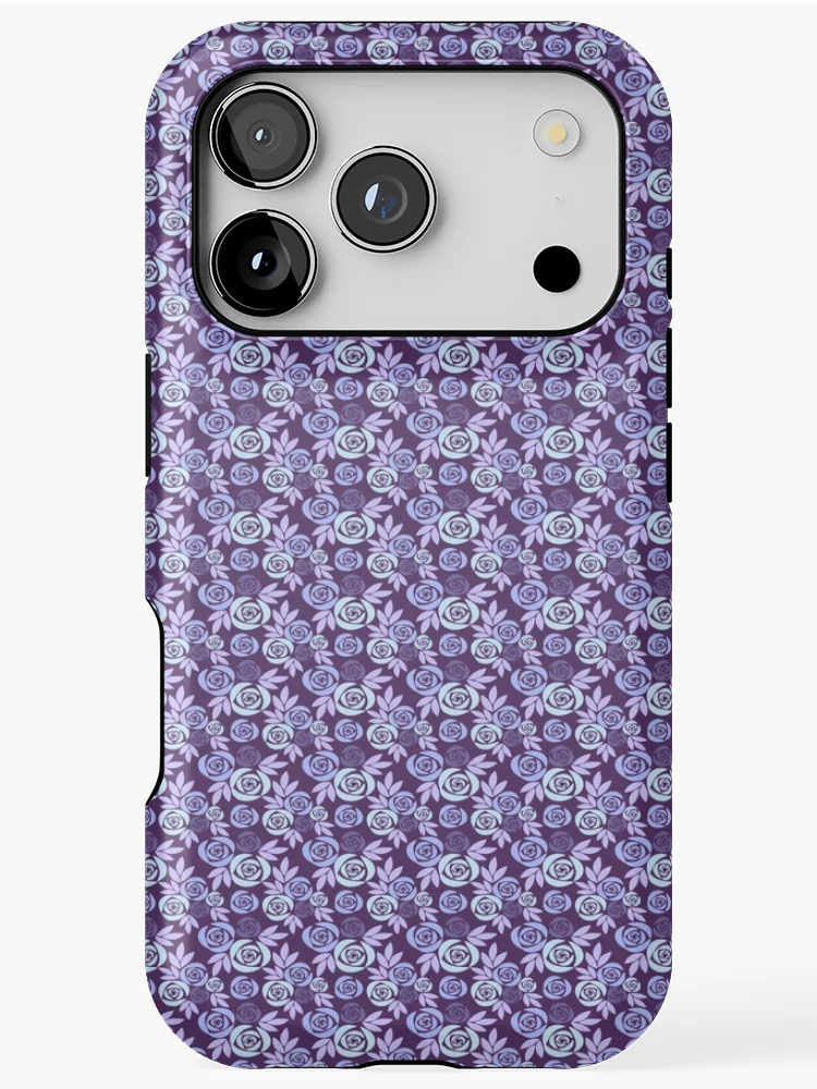 Thumbnail 1 of 4, iPhone Case, Violet Roses Bouquets Pattern designed and sold by everything4eva.