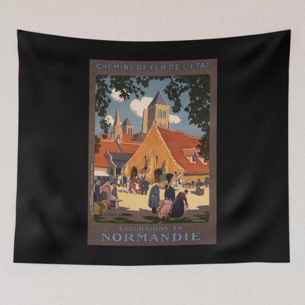 Artikelvorschau, Normandie retro poster entworfen und verkauft von CorasPosters.
