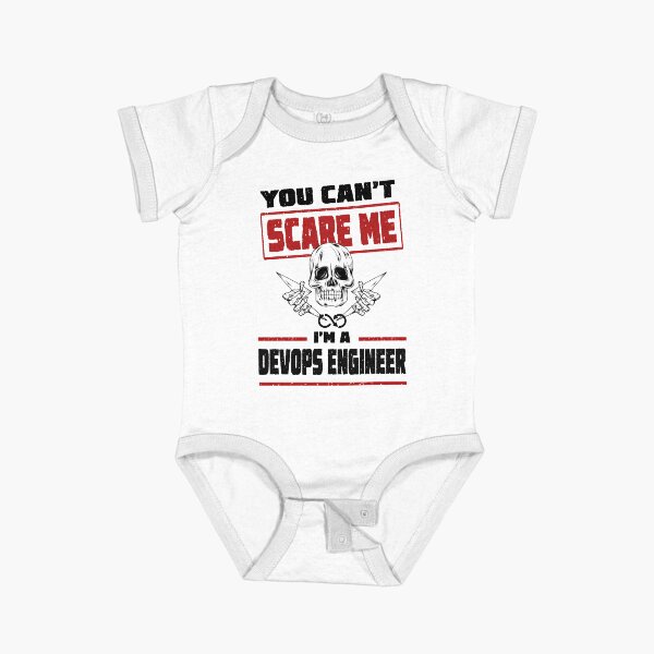Item preview, You can't scare me I'm a Devops Engineer! On White designed and sold by clubtee.
