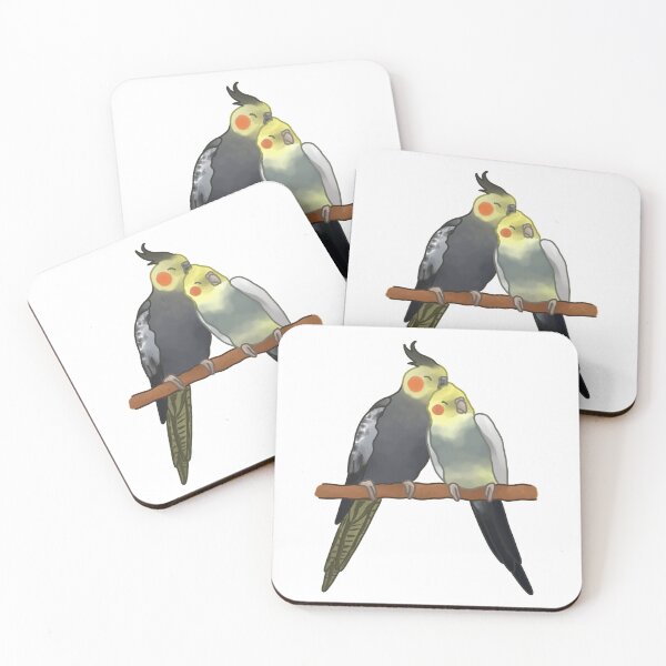 Item preview, Cuddling Cockatiels designed and sold by AdoraBirdArt.