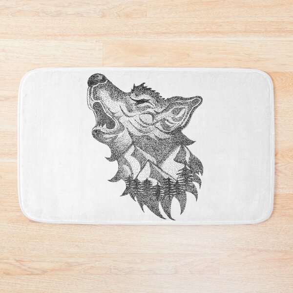 Item preview, The crying wolf, mountains and wilderness - black ink in stipple technique designed and sold by schtroumpf2510.