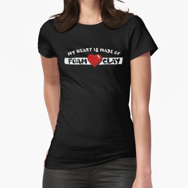 Foam Clay Heart Tailliertes T-Shirt