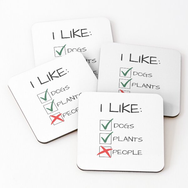 Item preview, I Like Dogs Plants Not People Funny Gift designed and sold by A. P..