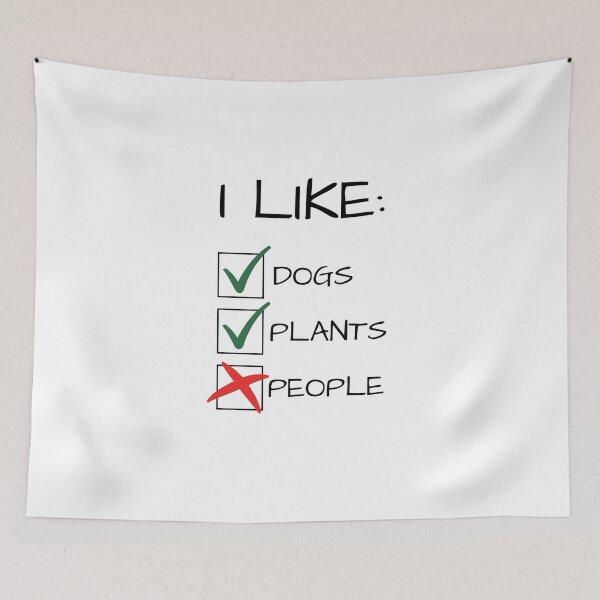 Item preview, I Like Dogs Plants Not People Funny Gift designed and sold by A. P..