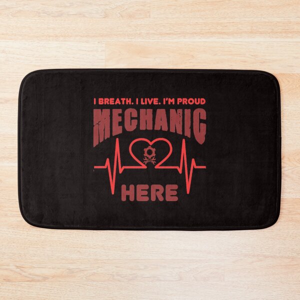 Item preview, I Breath. I Live. I'm Proud Mechanic Here-Cool Heartbeat And Mechanic Tools designed and sold by leo121687.