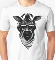 Cool Zebra Kopf mit Kopfhörern (schwarz und weiß) Unisex T-Shirt