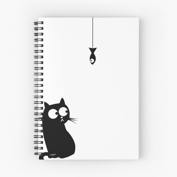 Item preview, Baiting A Cute Black Cat with Fish designed and sold by KA DESIGNS.