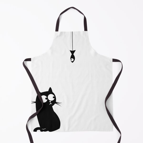 Item preview, Baiting A Cute Black Cat with Fish designed and sold by KA DESIGNS.