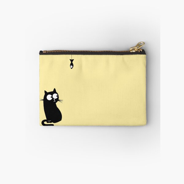 Item preview, Baiting A Cute Black Cat with Fish designed and sold by KA DESIGNS.