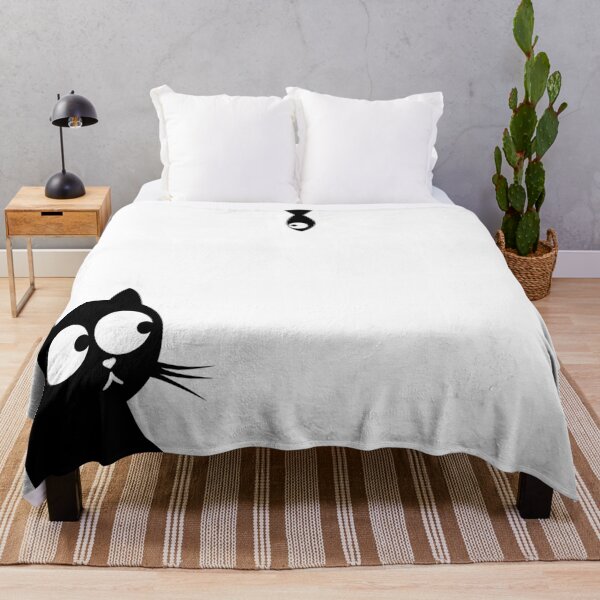 Item preview, Baiting A Cute Black Cat with Fish designed and sold by KA DESIGNS.