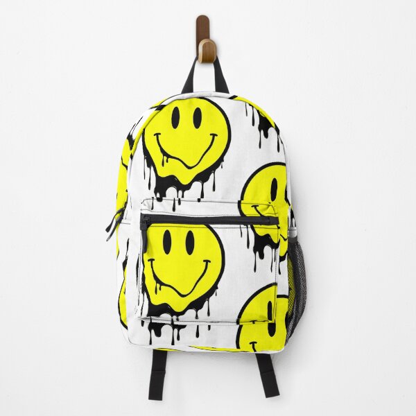 Smiley face cheap backpack 90s