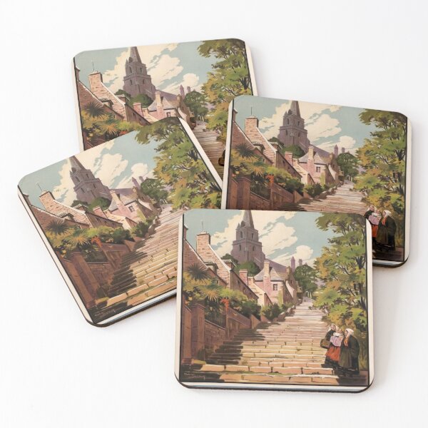 Item preview, Lannion retro poster designed and sold by CorasPosters.