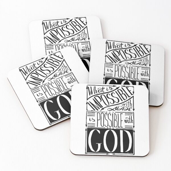 Item preview, Words Is possible with GOD. Inspirational and motivational quote.  designed and sold by Marinakutukova.