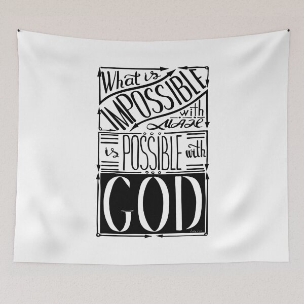 Item preview, Words Is possible with GOD. Inspirational and motivational quote.  designed and sold by Marinakutukova.