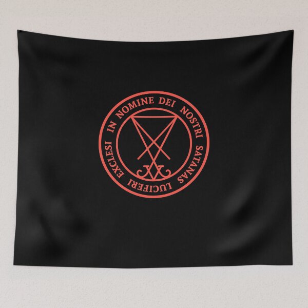 Item preview, Lucifer Sigil In Nomine Dei Nostri Satanas Luciferi Exclesi designed and sold by h44k0n.