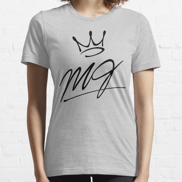 "MJ" crown black logo (Michael Jackson) Essential T-Shirt