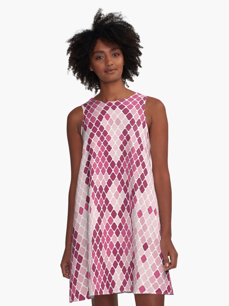 pink snake skin dress