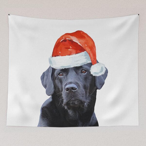 Item preview, Black Labrador Christmas Cute Santa Dog designed and sold by BlackDogArtJudy.