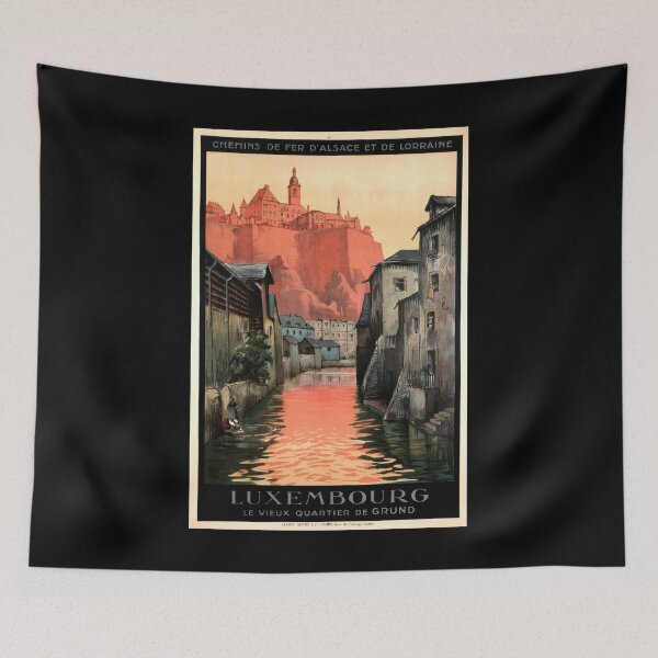 Item preview, Luxembourg retro poster designed and sold by CorasPosters.