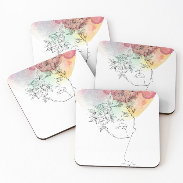 Item preview, Minimalist Woman Flower Face designed and sold by Sahar-m.