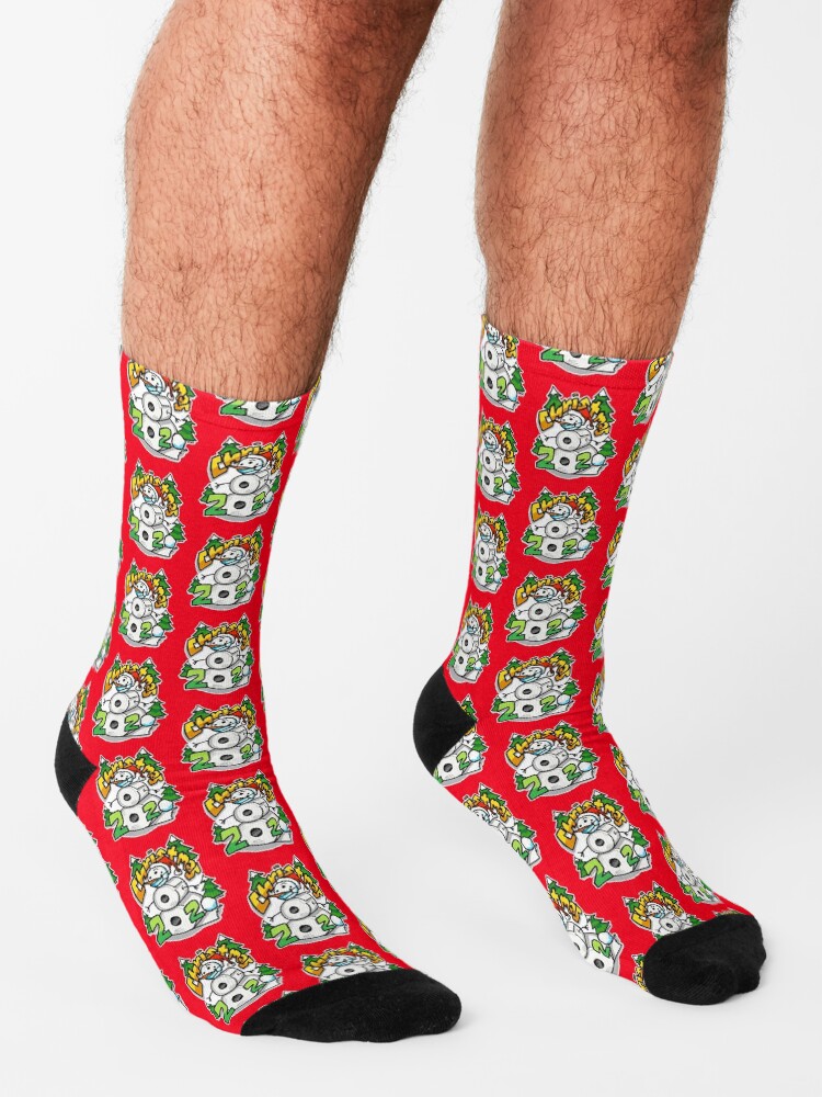 Alternate view of Christmas 2020 Toilet Paper Snowman Socks