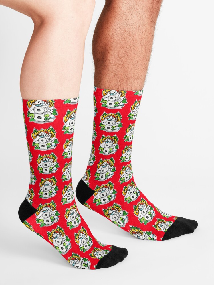 Alternate view of Christmas 2020 Toilet Paper Snowman Socks