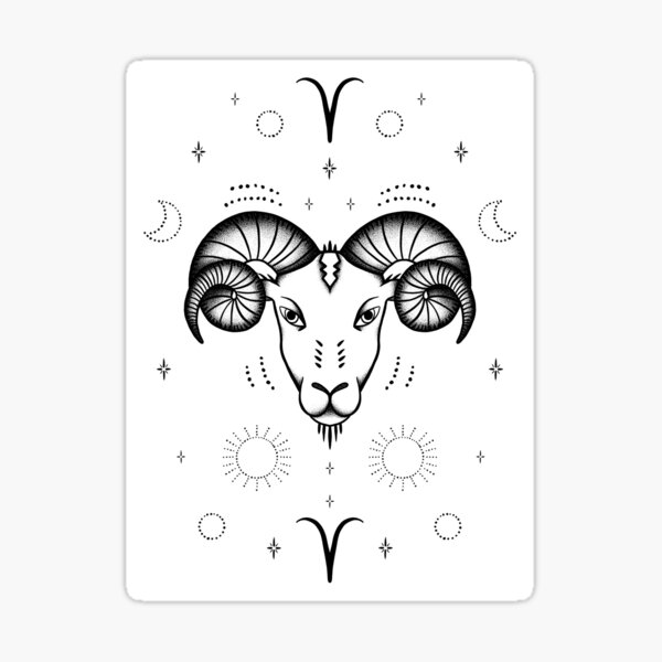 Aries Tattoo Stickers for Sale | Redbubble