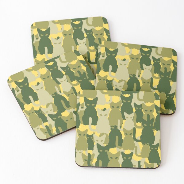 Item preview, Cats Khaki Camouflage Pattern designed and sold by MonsaviFashion.