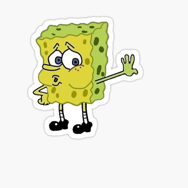 Spongebob Naked Sticker By Mikeag Redbubble