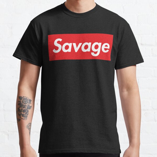 savage box logo shirt