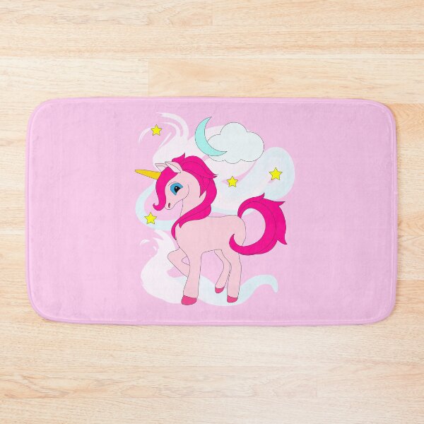 Item preview, Cute pink unicorn, soft blue clouds , yellow stars and the moon,horse to meet you, fantasy, unicorns i love them, unicorns are real , designed and sold by SGS-.
