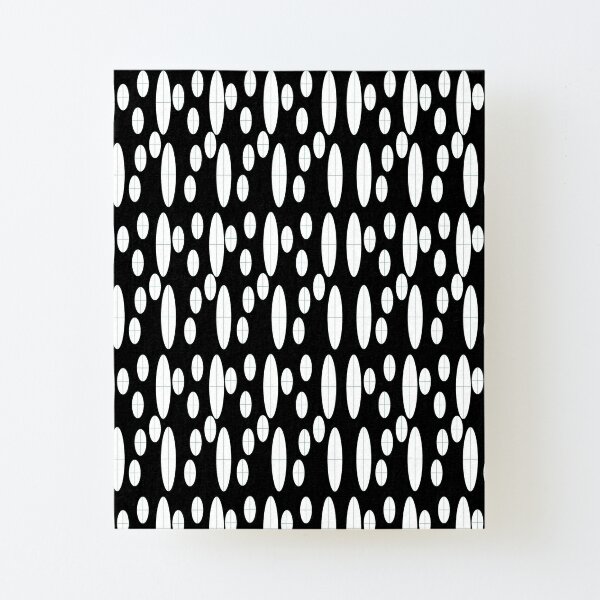 Ovals in Black and White Canvas Mounted Print