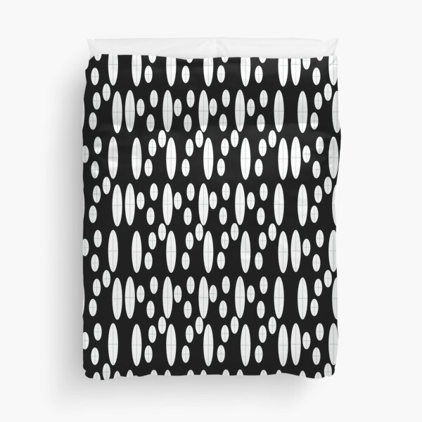 Ovals in Black and White Duvet Cover