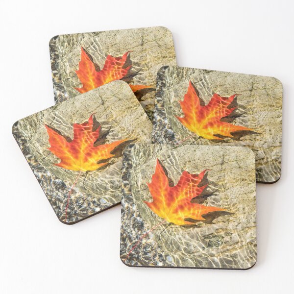 Item preview, Playful Patterns - Maple Leaf in Bold Yellow Orange and Red Floating Underwater designed and sold by Georgia Mizuleva.