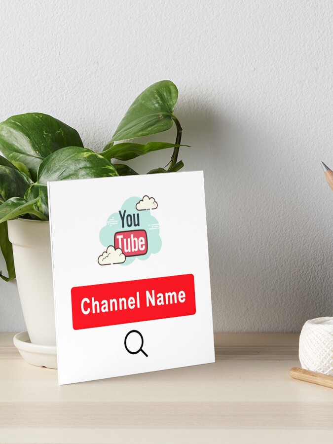 Youtube Channel Name Custom Text For Youtuber Cloud Youtube Logo Art Board Print By Ricky612b Redbubble