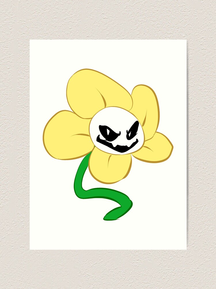 Undertale Flowey Art Print By Kieyrevange Redbubble