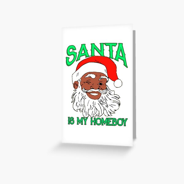 Ho Ho Ho African American Santa Claus Card Blank Cards Handmade Cards Santa Card Black History Merry Christmas Cards