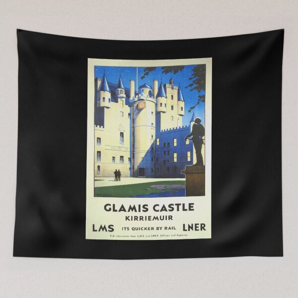 Item preview, Glamis Castle retro poster designed and sold by CorasPosters.