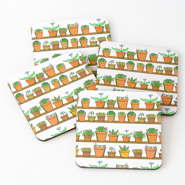Item preview, Gardeners Shelves - Green House Pot Plants - White Background designed and sold by complicolor.