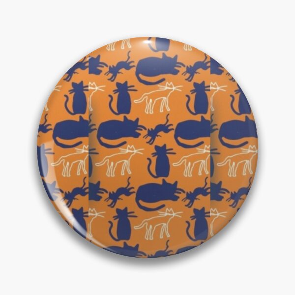 Item preview, Cat pattern, orange, blue, Cute Halloween watercolor pattern, boo, witch, eye, candy, bat, witch hat, pumpkin, latest Halloween bestselling, trending designed and sold by August-E.